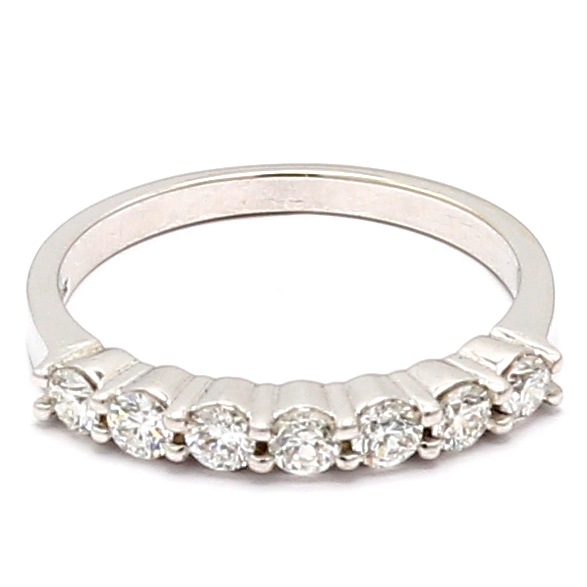 14K White Gold Seven-Stone Diamond Band, 0.50 ct tw