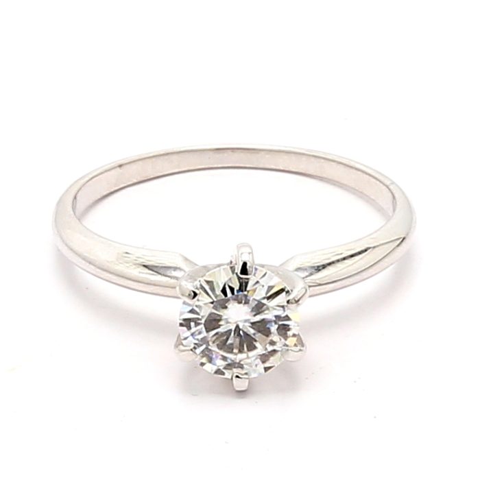 14K White Gold Solitaire Setting