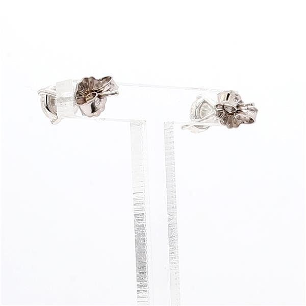 14K White Gold Three-Prong Round Diamond Stud Earrings, 0.81 ct tw – view 2