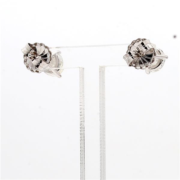 14K White Gold Three-Prong Round Diamond Stud Earrings, 1.48 ct tw – view 3