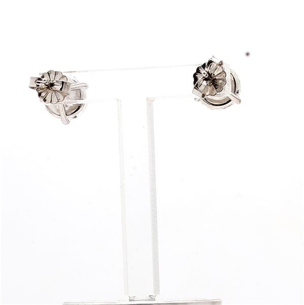 14K White Gold Three-Prong Round Diamond Stud Earrings, 3.00 ct tw – view 4