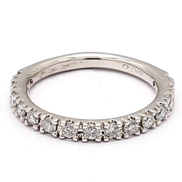 14K White Gold Three-Quarter Diamond Band, 0.61 ct tw