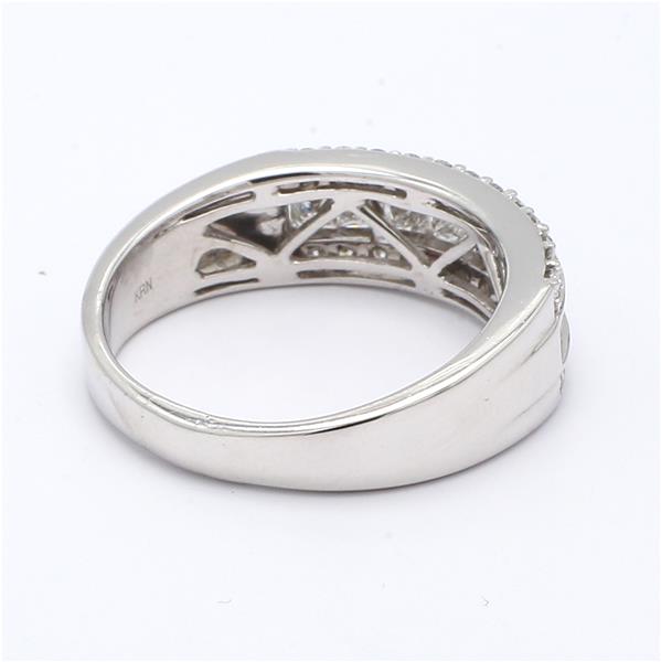 14K White Gold Three-Row Diamond Band, 1.25 ct tw – view 2
