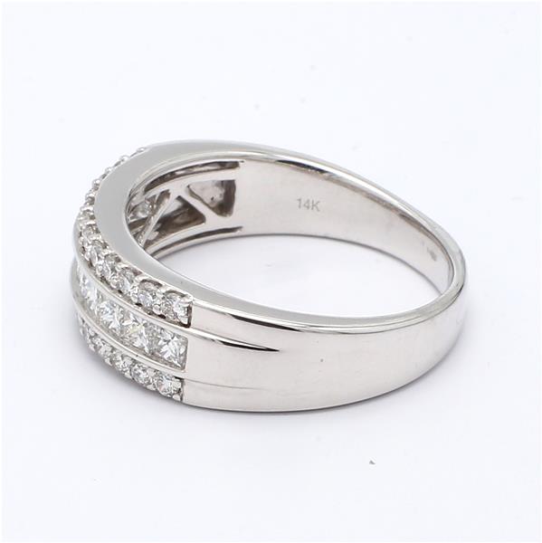 14K White Gold Three-Row Diamond Band, 1.25 ct tw – view 4