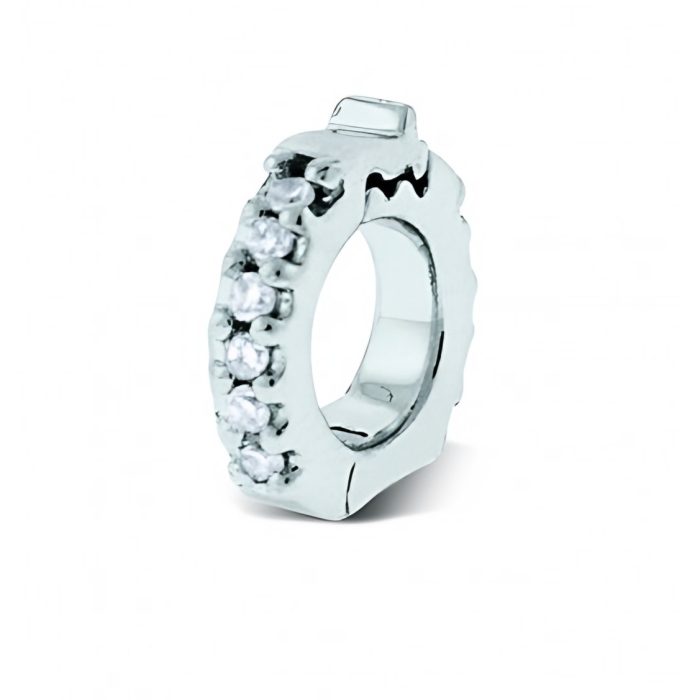 14k White Gold with 11 Diamonds Weighing Diamond Bale