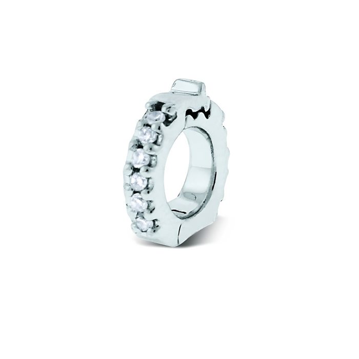 14k White Gold with 11 Diamonds Weighing Diamond Bale