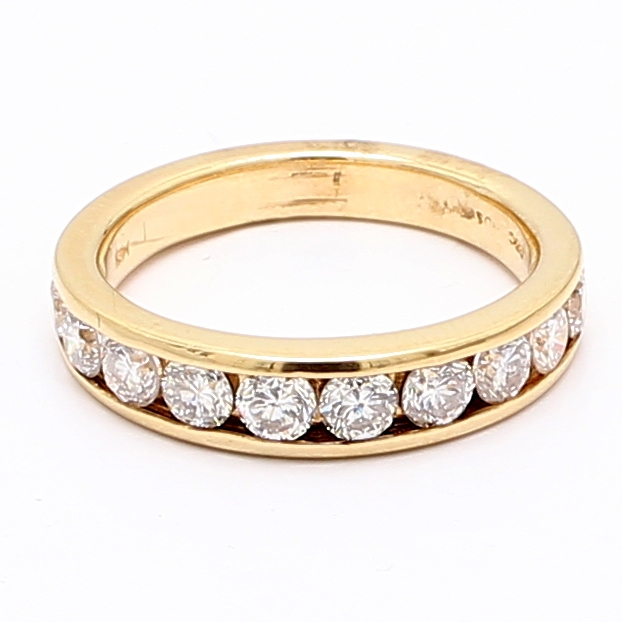 14K Yellow Gold Channel-Set Diamond Band, 0.50 ct tw