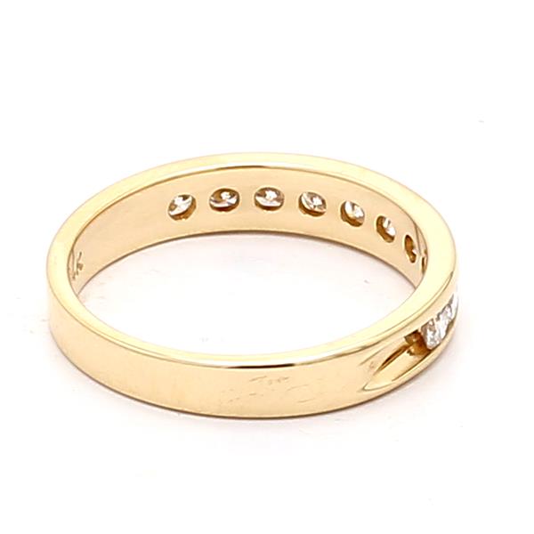 14K Yellow Gold Channel-Set Half-Way Diamond Band, 0.50 ct tw – view 2