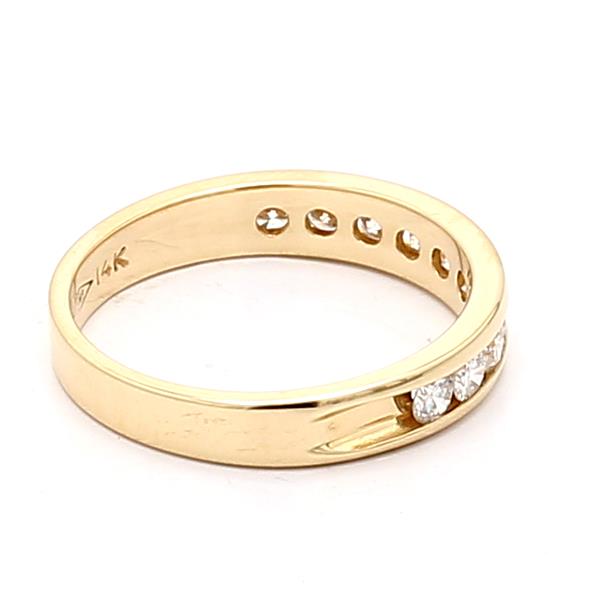 14K Yellow Gold Channel-Set Half-Way Diamond Band, 0.50 ct tw – view 3