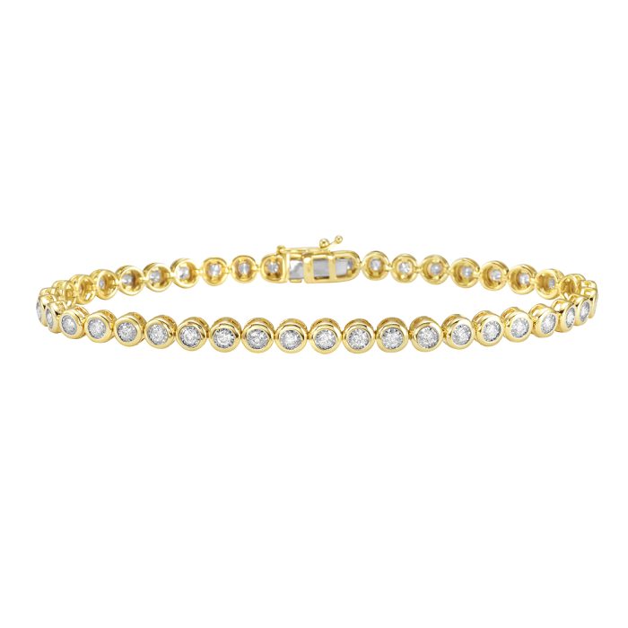 14K Yellow Gold Diamond Bracelet, 1.03 ct tw