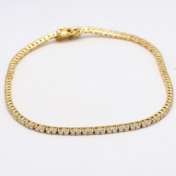 14K Yellow Gold Diamond Bracelet, 1.32 ct tw