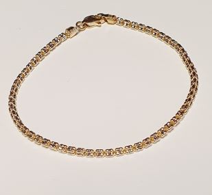 14K Yellow Gold Diamond-Cut Bracelet, 7 Inches
