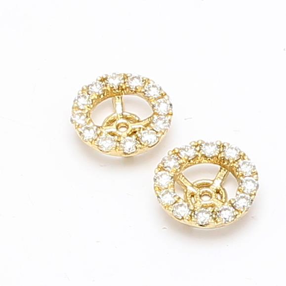 14K Yellow Gold Diamond Earring Jackets, 0.63 ct tw – view 2