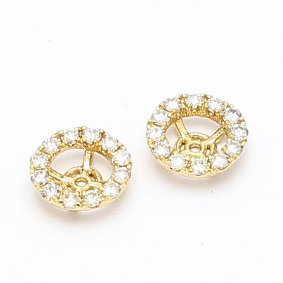 14K Yellow Gold Diamond Earring Jackets, 0.63 ct tw – view 3
