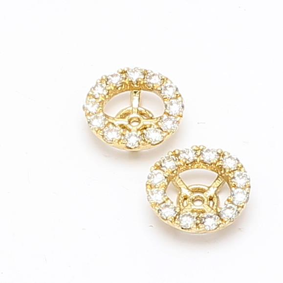 14K Yellow Gold Diamond Earring Jackets, 0.63 ct tw – view 4