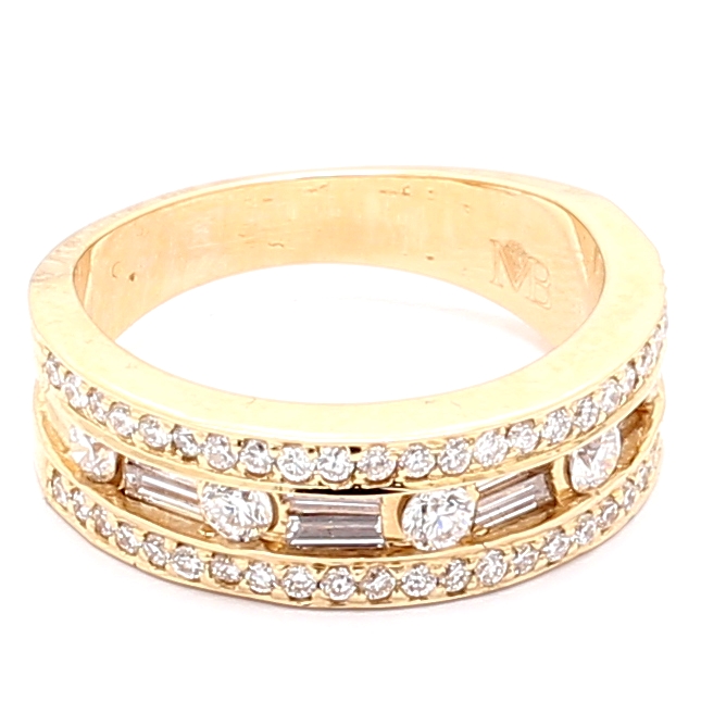 14K Yellow Gold Diamond Fashion Band, 1.00 ct tw