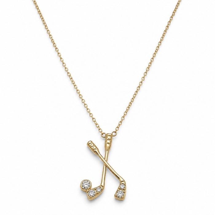 14K Yellow Gold Diamond Golf Necklace, 0.33 ct tw