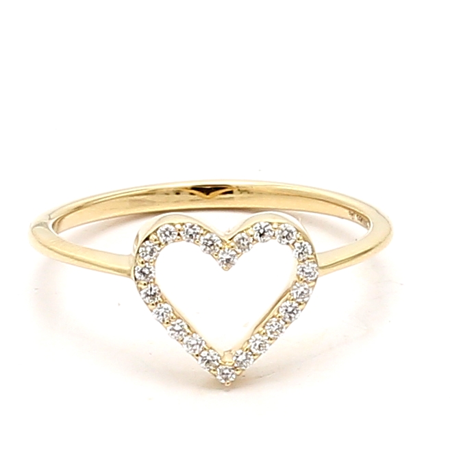 14K Yellow Gold Diamond Ring, 0.13 ct tw