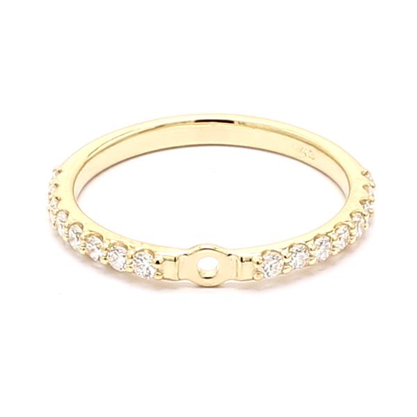 14K Yellow Gold Diamond Semi-Mount, 0.34 ct tw