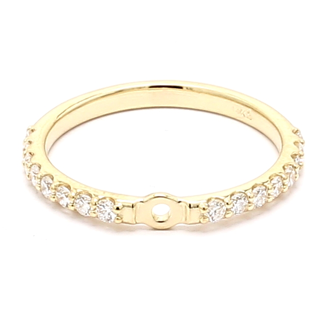 14K Yellow Gold Diamond Semi-Mount, 0.34 ct tw
