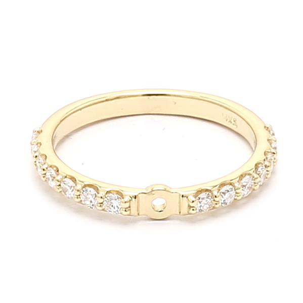 14K Yellow Gold Diamond Semi-Mount, 0.40 ct tw