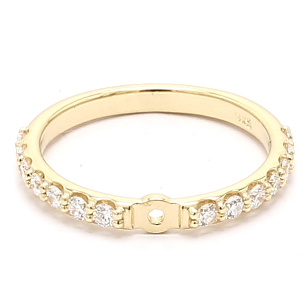 14K Yellow Gold Diamond Semi-Mount, 0.40 ct tw