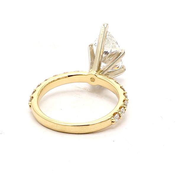 14K Yellow Gold Diamond Semi-Mount, 0.46 ct tw – view 3