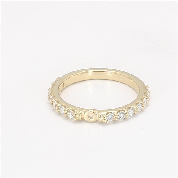 14K Yellow Gold Diamond Semi-Mount, 0.57 ct tw