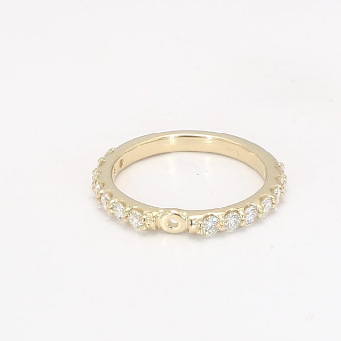 14K Yellow Gold Diamond Semi-Mount, 0.57 ct tw