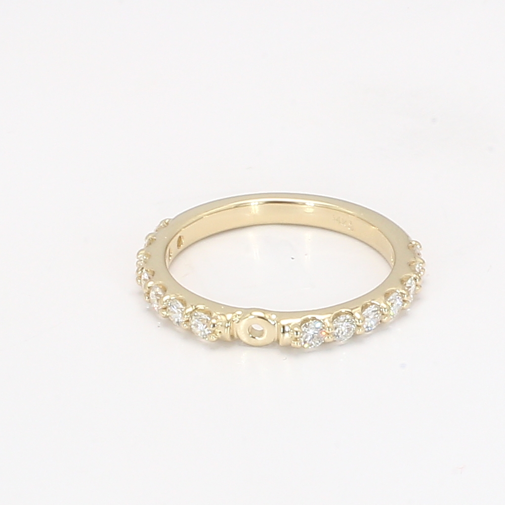 14K Yellow Gold Diamond Semi-Mount, 0.57 ct tw
