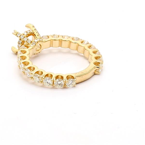 14K Yellow Gold Diamond Semi-Mount, 1.75 ct tw – view 2