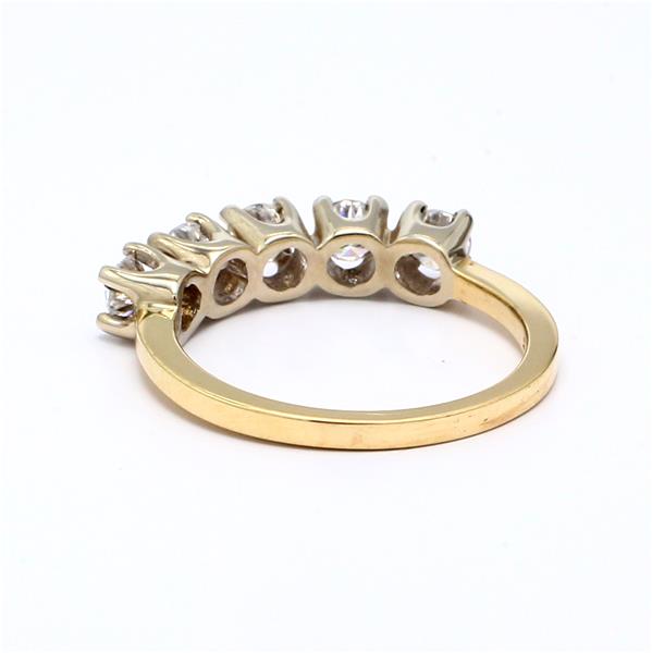 14K Yellow Gold Five-Stone Diamond Band, 0.83 ct tw – view 3