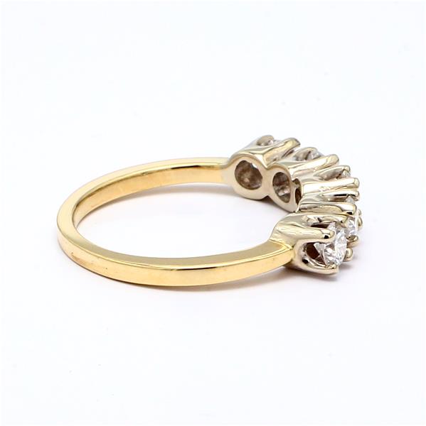 14K Yellow Gold Five-Stone Diamond Band, 0.83 ct tw – view 4
