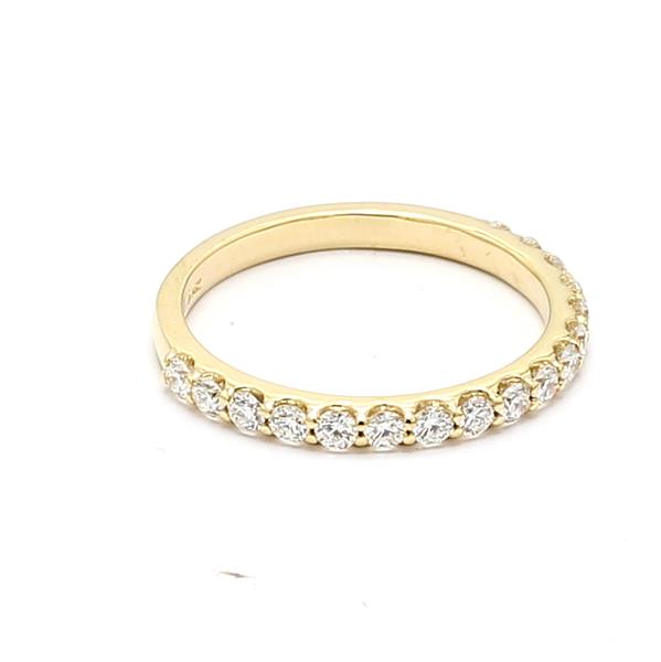 14K Yellow Gold Half-Way Diamond Band, 0.56 ct tw – view 2