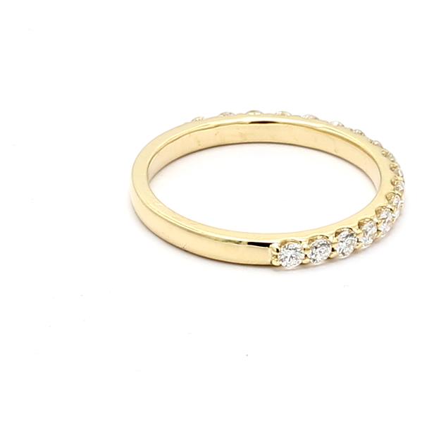 14K Yellow Gold Half-Way Diamond Band, 0.56 ct tw – view 3