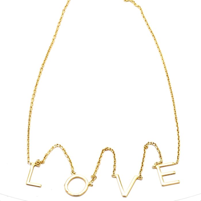 14K Yellow Gold Love Necklace