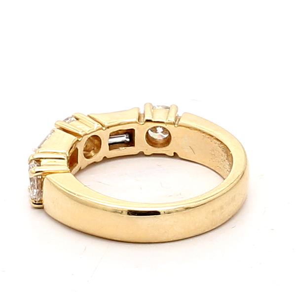 14K Yellow Gold Seven-Stone Diamond Band, 1.00 ct tw – view 2