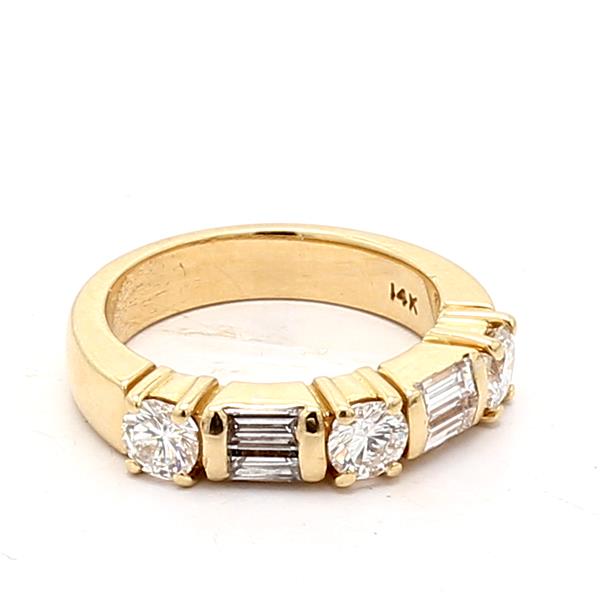 14K Yellow Gold Seven-Stone Diamond Band, 1.00 ct tw – view 3