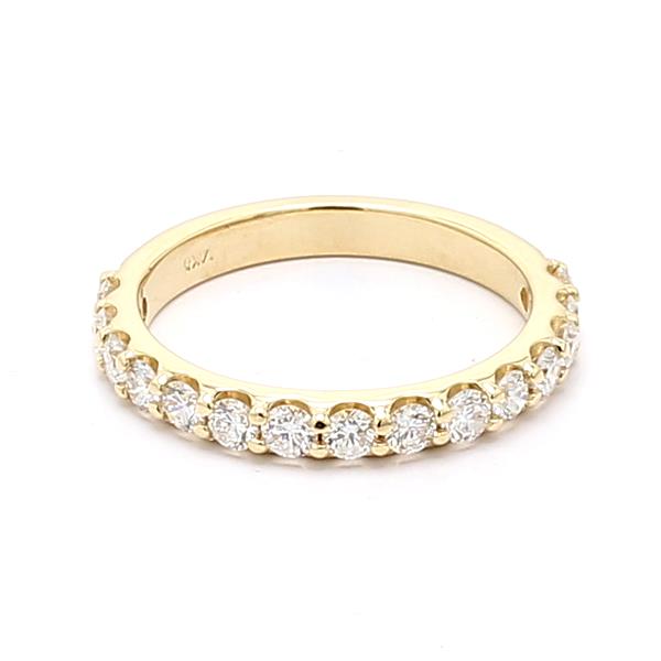 14K Yellow Gold Three-Quarter Diamond Band, 0.90 ct tw