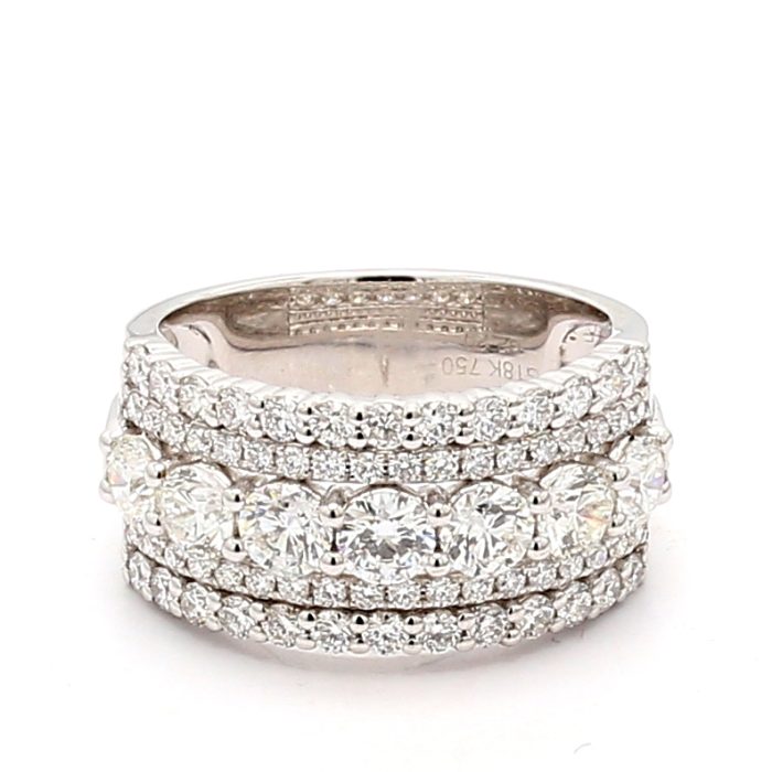 18K Gold Diamond Band, 2.20 ct tw