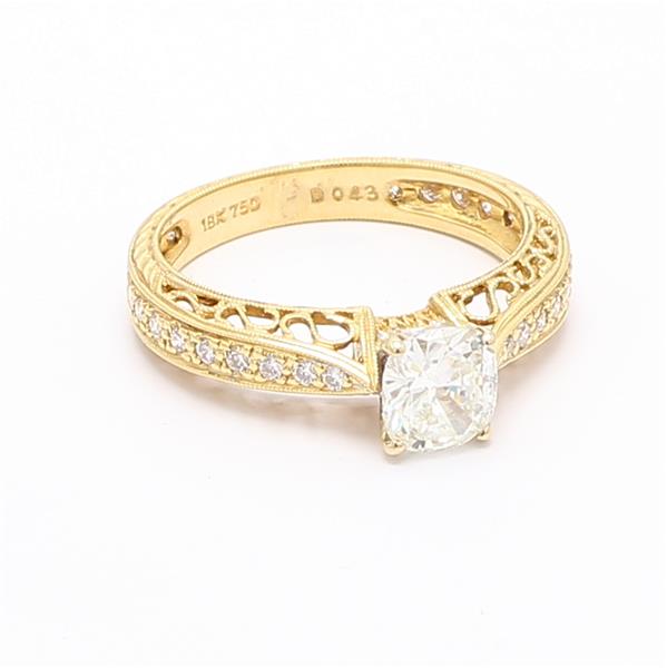 18K Gold Filigree Diamond Semi-Mount, 0.43 ct tw – view 3