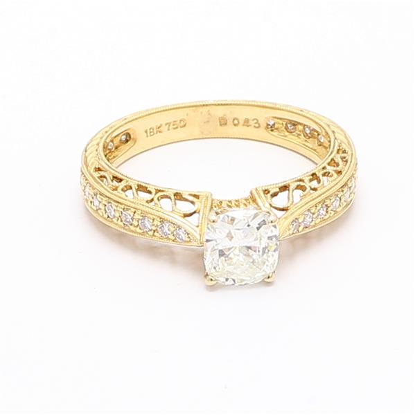 18K Gold Filigree Diamond Semi-Mount, 0.43 ct tw – view 4