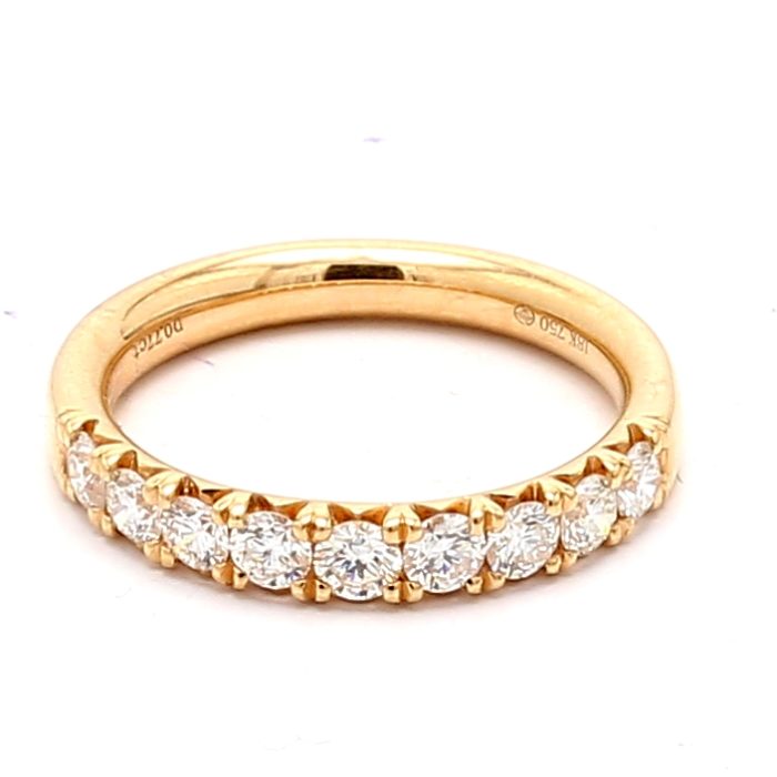18K Rose Gold Half-Way Diamond Band, 0.77 ct tw