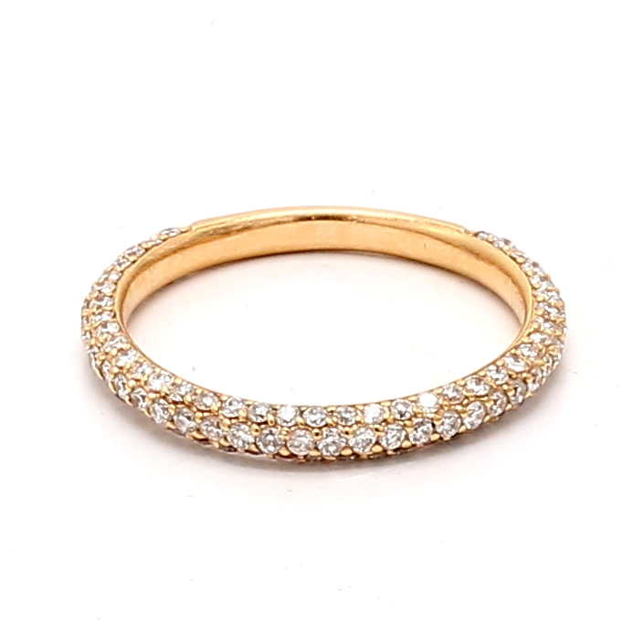 18K Rose Gold Three-Quarter Diamond Band, 0.63 ct tw