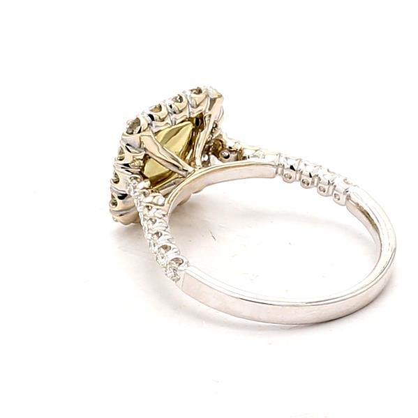 18K Two-Tone Gold Halo Diamond Semi-Mount, 0.75 ct tw – view 2