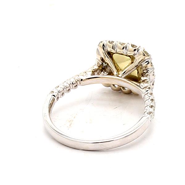 18K Two-Tone Gold Halo Diamond Semi-Mount, 0.75 ct tw – view 3