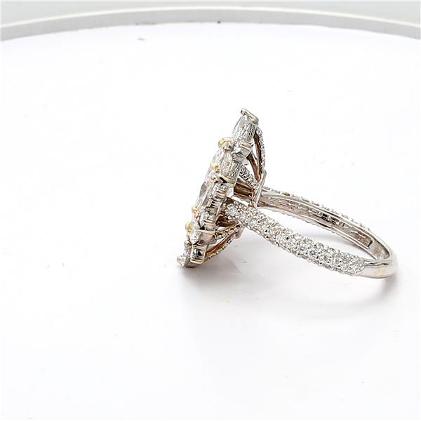 18K Two-Tone Gold Marquise Diamond Ring, 2.47 ct tw – view 3