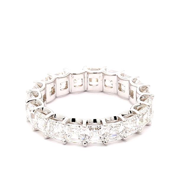 18K White Gold Asscher-Cut Diamond Eternity Band, 6.15 ct tw – view 2