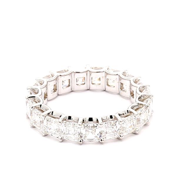 18K White Gold Asscher-Cut Diamond Eternity Band, 6.15 ct tw – view 3