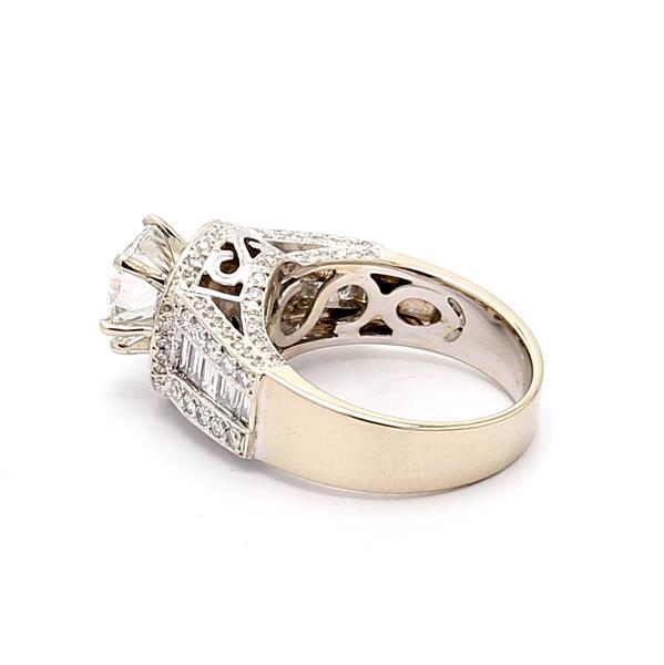 18K White Gold Cathedral Crown-Head Diamond Semi-Mount, 0.97 ct tw – view 3